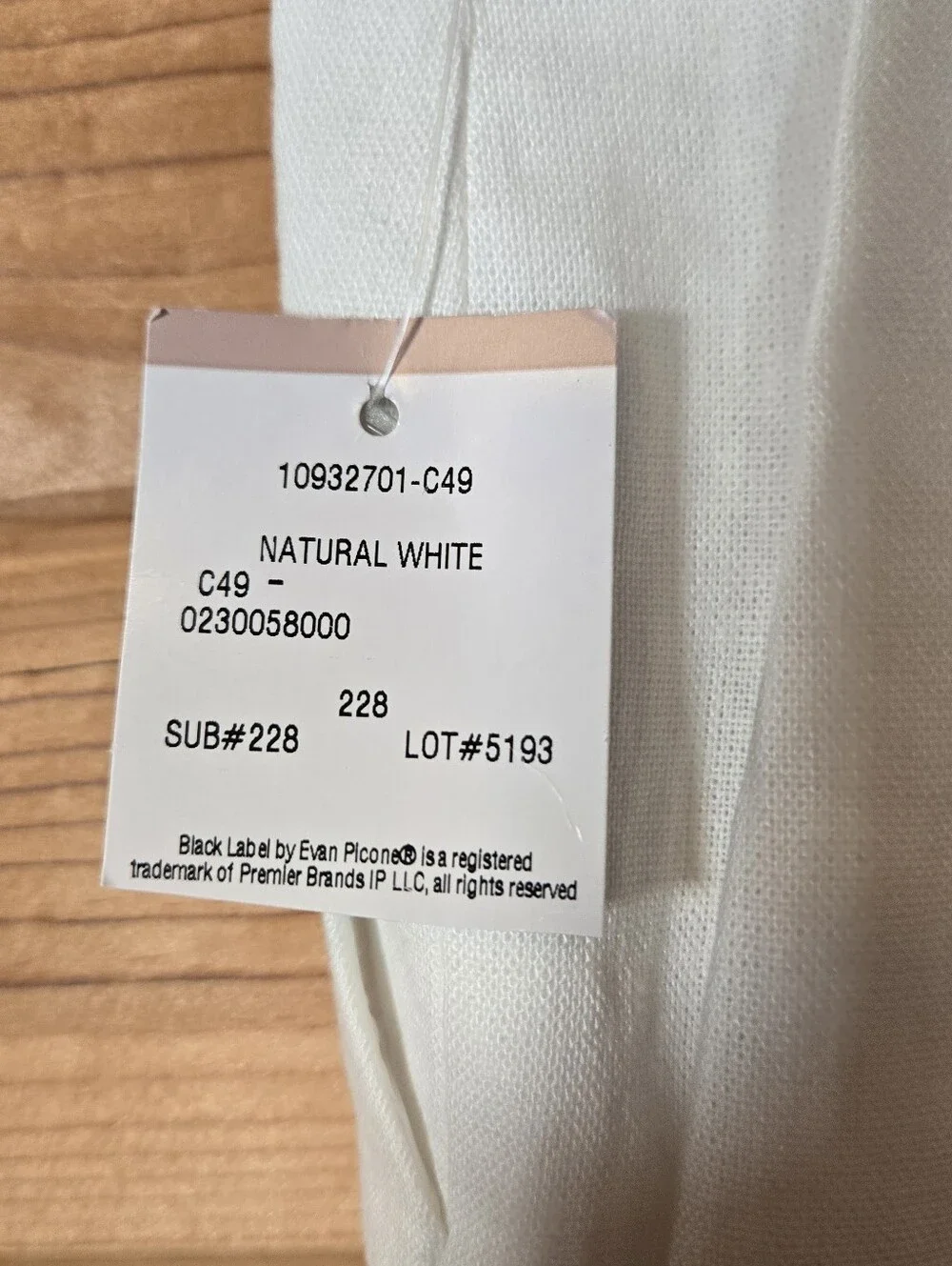 Evan Picone Black Label NWT Linen Rayon Pants 12 Lined Straight Leg White Ankle - Picture 4 of 6